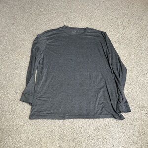 32 degree heat, heathered, blue long sleeve shirt for men